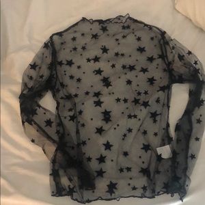 NWOT Sheer Star Top